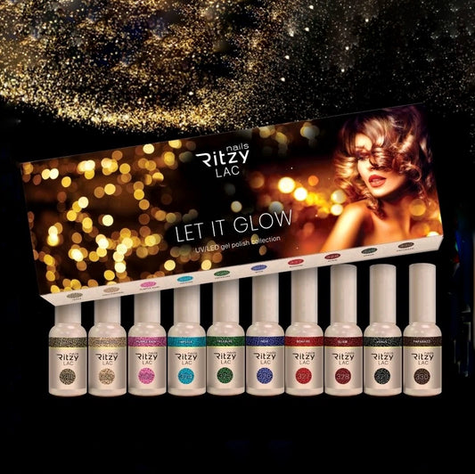 Ritzy Nails “Let it Glow ”collection of 10x 9ml colors.