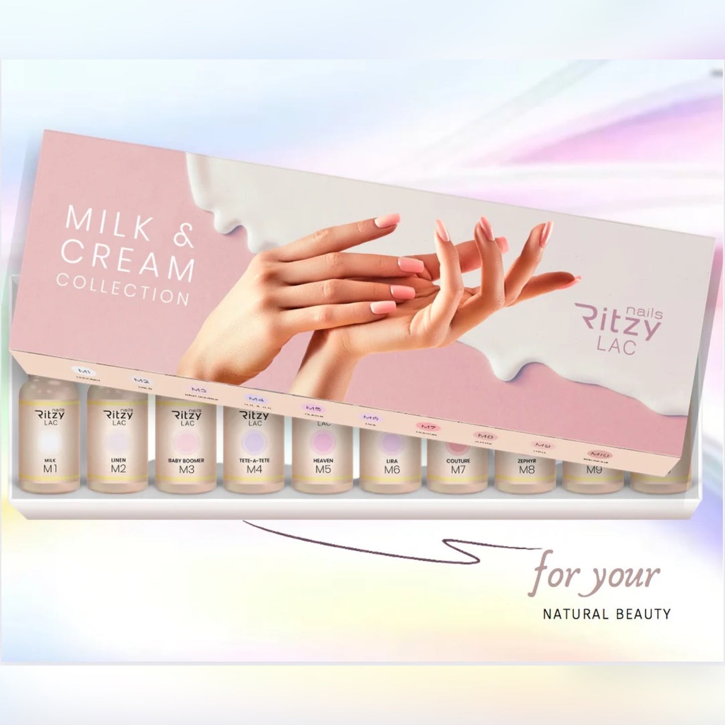 Ritzy Nails “Milk & Cream” collection of 10x 9ml colors.