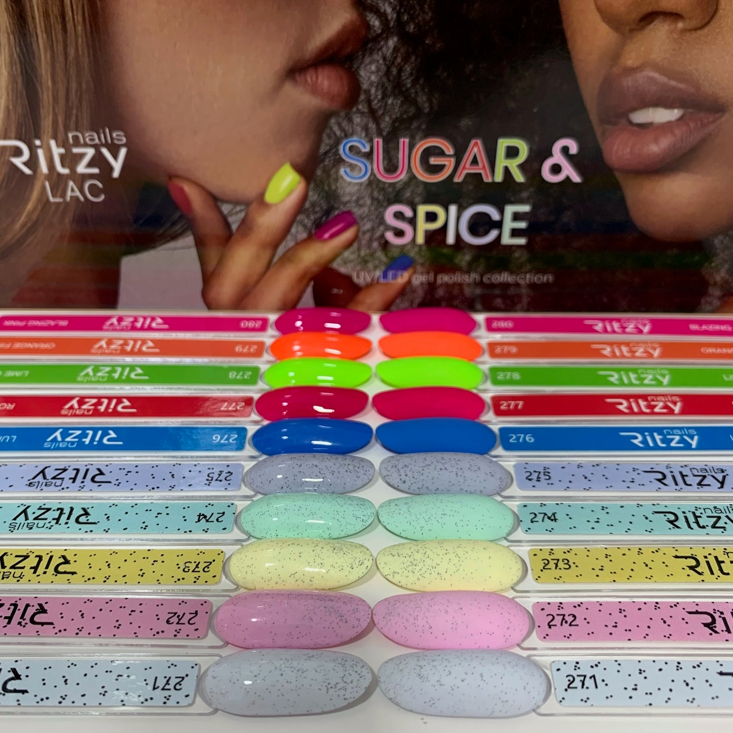 Ritzy Nails “Sugar & Spice” collection of 10 colors x 9ml