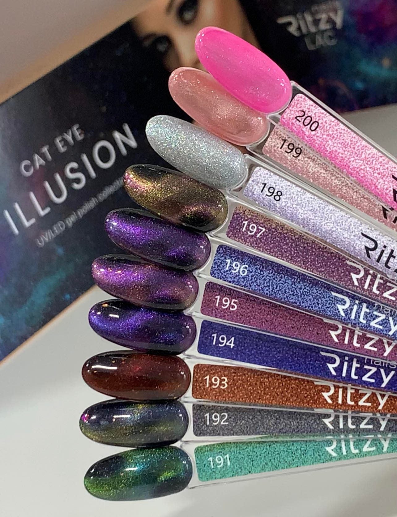 Ritzy Nails “ILLUSION ” collection of 10 colors x 9ml