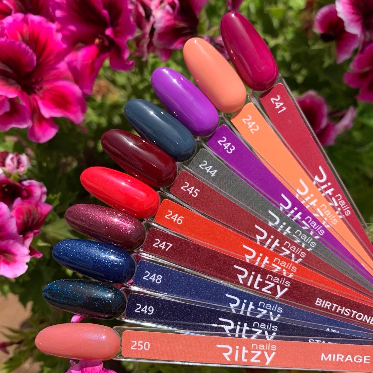 Ritzy Nails “Melange” collection of 10 colors x 9ml