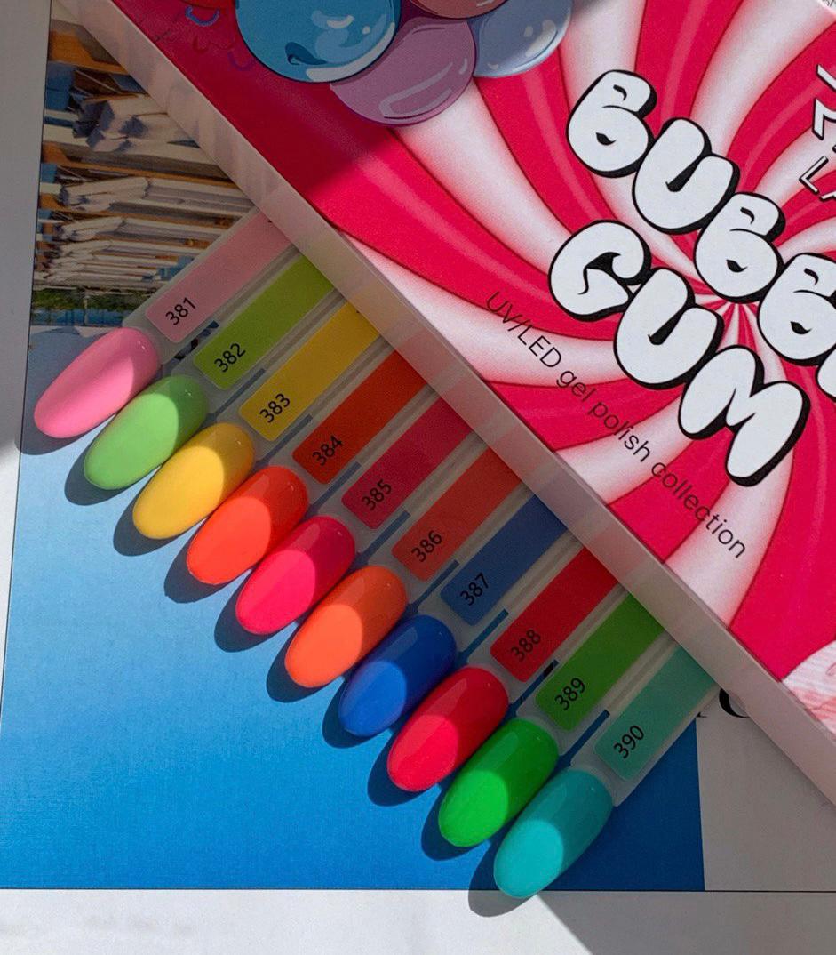 "Bubble Gum" colección de 10colores x 9ml