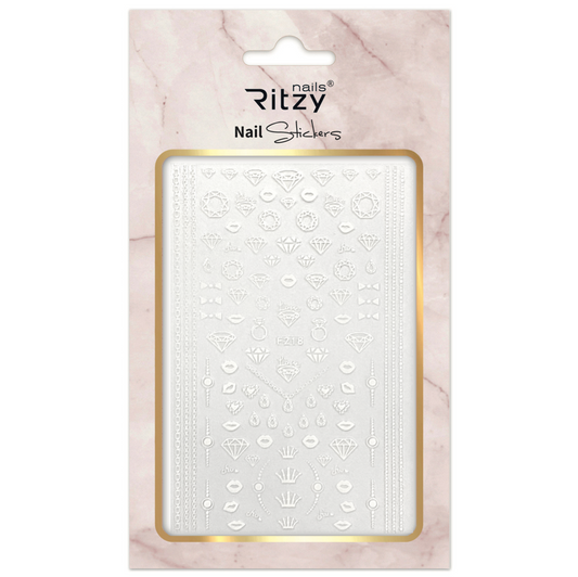 Pegatina Nr  F218 (blanco)