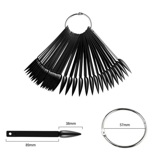 Nail art display stiletto Black 50pcs
