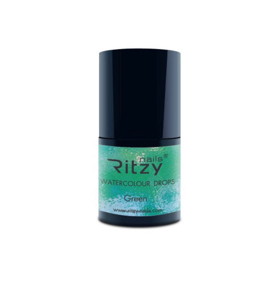 Watercolor drops: Green.