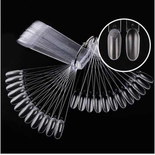 Nail art display round clear 50pcs