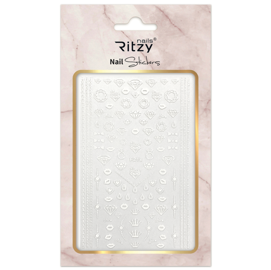 Pegatina Nr  F218 (blanco)